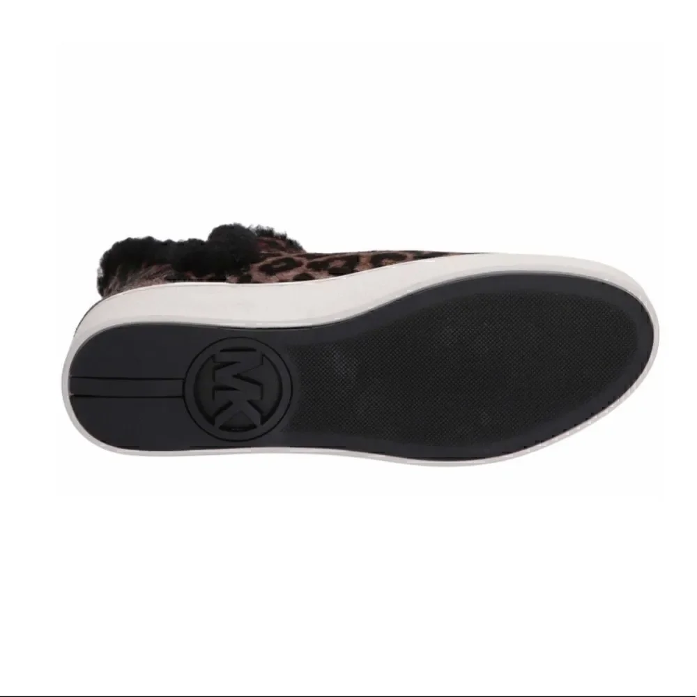 Micheal KORS Ashlyn Leather Slip On Leopard Bootie